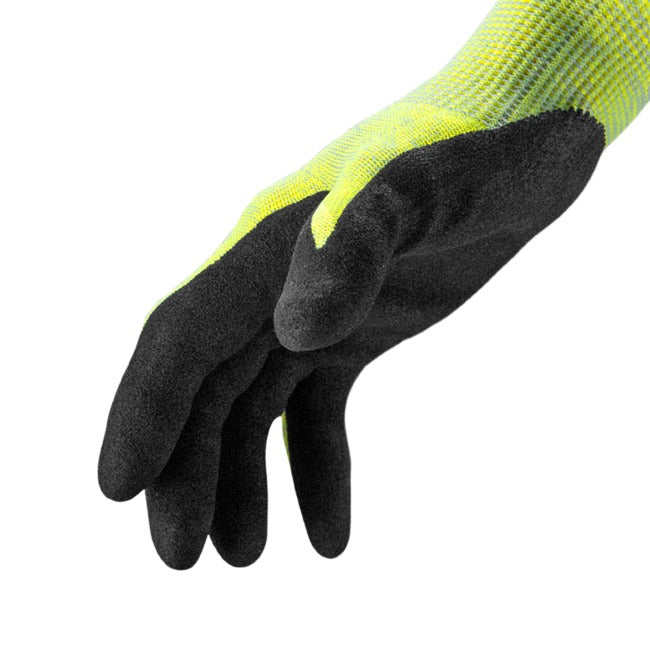 Hexarmor 2062 Helix, ANSI A9 Cut Resistant Glove, Core9 13-gauge HPPE/Steel/Fiberglass Blend, Sandy Nitrile Palm Coating (1 Pair)