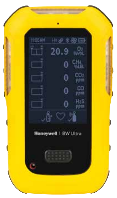 BW Ultra Portable Gas Detector, 4 Gas + PID HU-X1W1H1M1Q1-Y-N