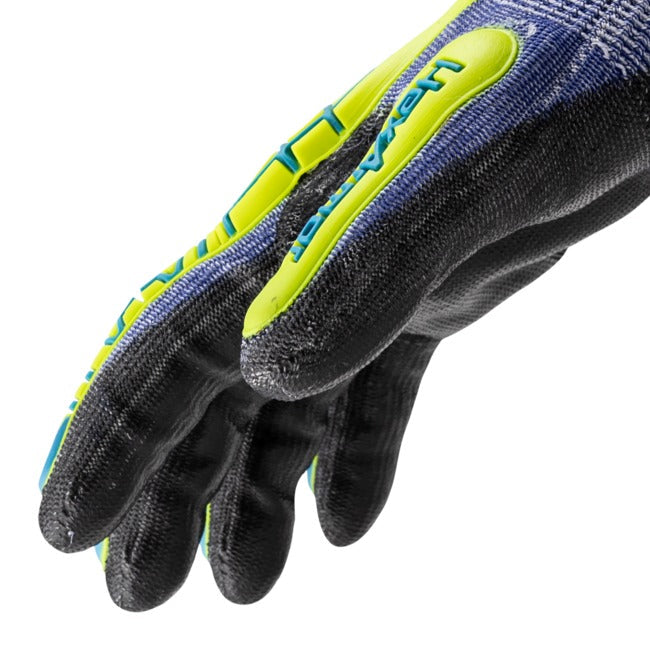 Hexarmor 2095 Rig Lizard, ANSI A6 Cut Resistant Glove, 13-gauge HPPE/Glass Blend Shell, PU Palm Coating, Back-of-hand Impact Exoskeleton (1 Pair)