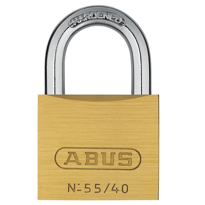 ABUS 55/40 Solid Brass Padlock with Hardened Steel Shackle