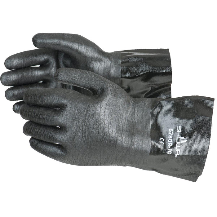 Showa 6780R Neoprene Coated, Rought Grip, Chemical Resistant Glove, Size 10 - Large, 12" Length, 1 Pair