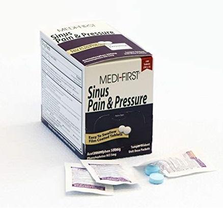 Medi-First Sinus Pain and Pressure for Congestion and Headache Relief, 250 Tablets