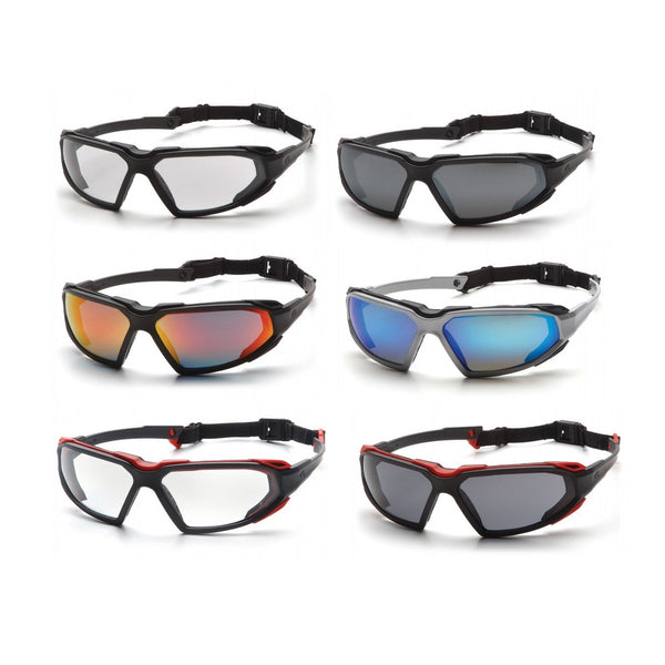 Pyramex Highlander Safety Glasses with Vented Foam Padding ASA Safety