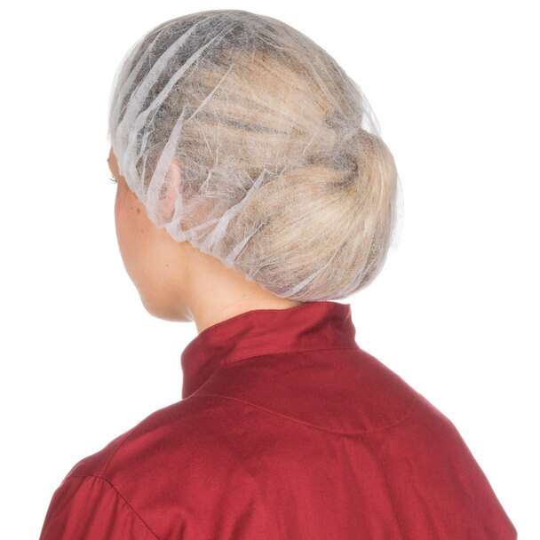 21" Bouffant Cap - Hair Cover, White, 1000 / Case, 1821W/C