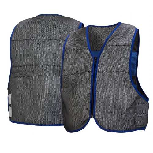 Pyramex CV100 Evaporative Cooling Vest , Gray and Blue, 1/Each