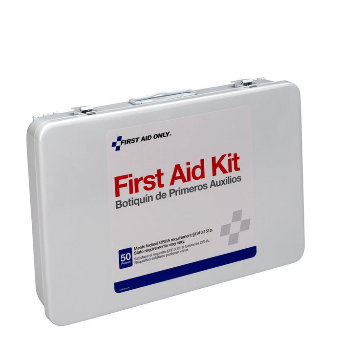 First Aid Only, 50 Person First Aid Kit, Metal Weatherproof Case, ANSI Compliant