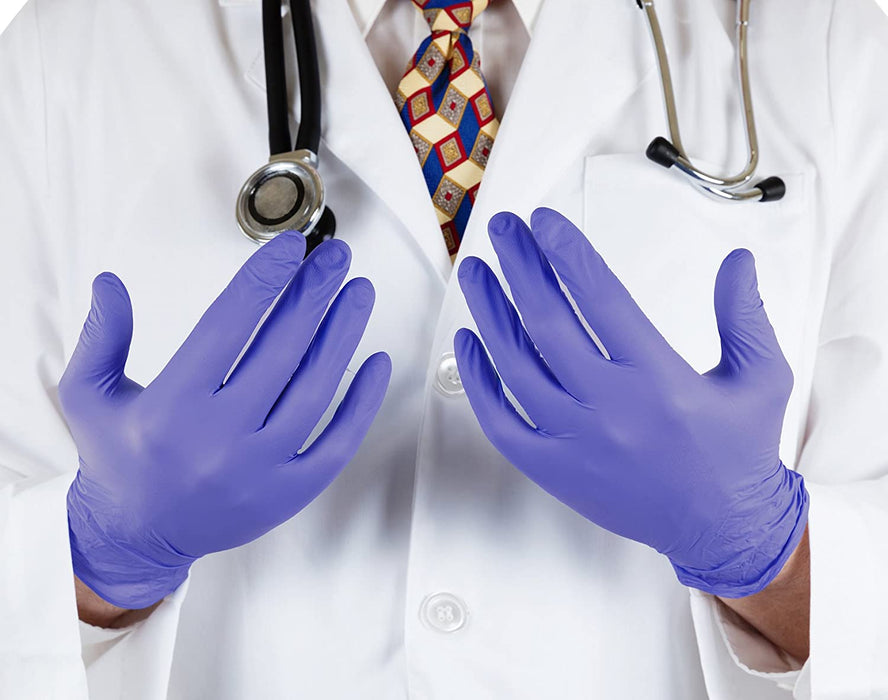 Adenna PRECISION Nitrile Powder Free Exam Gloves, 4 MIL, Blue-Violet (100 Gloves per Box)