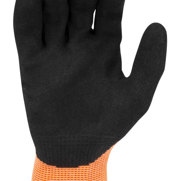 Radians RWG559 AXIS Cut Protection Level A7 Sandy Nitrile Coated Glove - Orange
