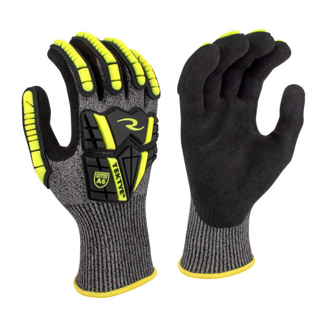 ANSI A6 Radians RWG723 TEKTYE Sandy Nitrile Palm, Impact Work Glove 1/Pair