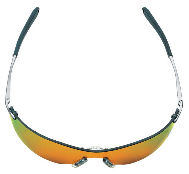 MCR Crews Rubicon Safety Glasses / Sunglasses, Metal Frame and Soft Gel Nosepiece, ANSI Z87.1