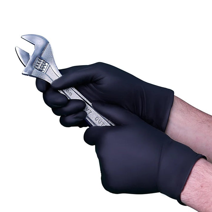 Disposable Nitrile - VGuard A19A3 Black Nitrile Powder Free Exam Gloves, 7 MIL (100 Gloves per Box)