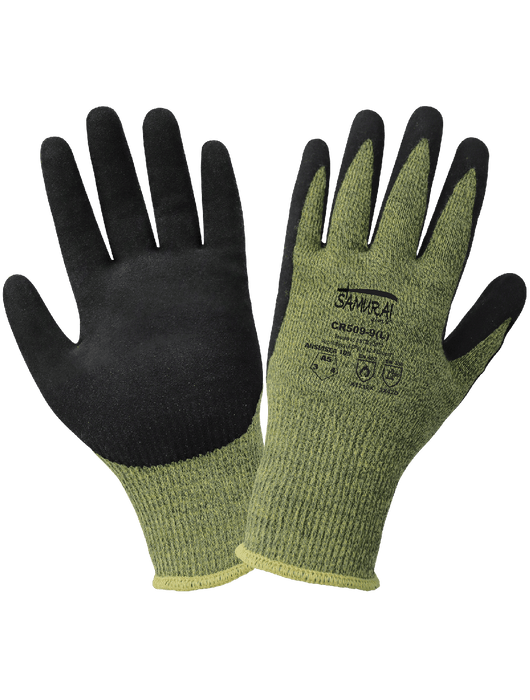 ANSI A5 Samurai Glove Cut, Abrasion, Puncture, and Flame-Resistant Arc-Flash Gloves with a Mach Finish Neoprene Bi-Polymer Coating - CR509