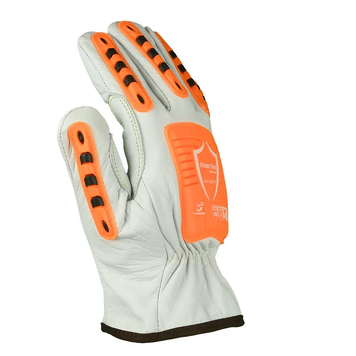 ANSI A6 Cut Resistant, Para Aramid Lined, Premium Goatskin Leather Impact Glove, EG6-2521 (1 Pair)