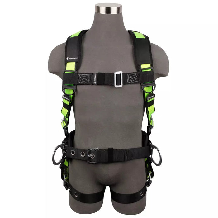 PRO Construction Harness: 3 D-rings, Dorsal Link, Mating Buckle Chest, Tongue Buckle Legs