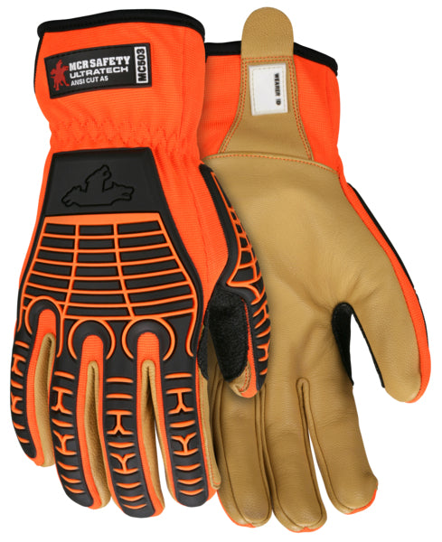Cut & Back of Hand Protection - MC503 UtraTech Mechanics Glove with TPR Back of Hand Protection, Cut A5