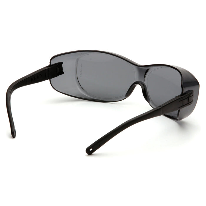 Pyramex OTS (Over-the-Spectacle) Safety Glasses, Gray Lens with Black Temples, S3520SJ (1 Pair)