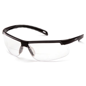 Ever-Lite Safety Glass Reader +1.5, Clear H2MAX Anti-Fog Lens with Black Frame, SB8610R15TM, 1 Pair