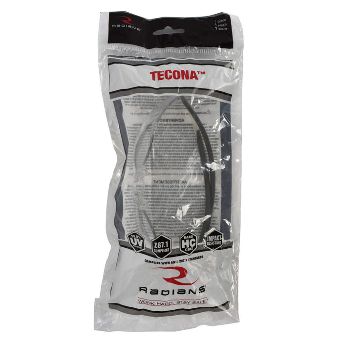 Radians Tecona Safety Eyewear w/ Extra-Long Rubberized Temples, Indoor/Outdoor Lens, 1 Pair