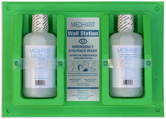 Eye/Face Wash Station, with Two 32 oz Bottles (FIR124)
