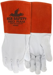 Red Ram Leather Welding Work Gloves Premium Grain Goatskin Leather (12 Pair)