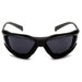 Pyramex Proximity Foam Padded Safety Glass with H2X Anti-Fog Lens, Black Frame - BHP Safety Products