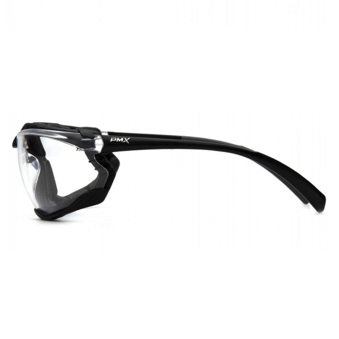 Pyramex Proximity Foam Padded Safety Glass with H2X Anti-Fog Lens, Black Frame - BHP Safety Products