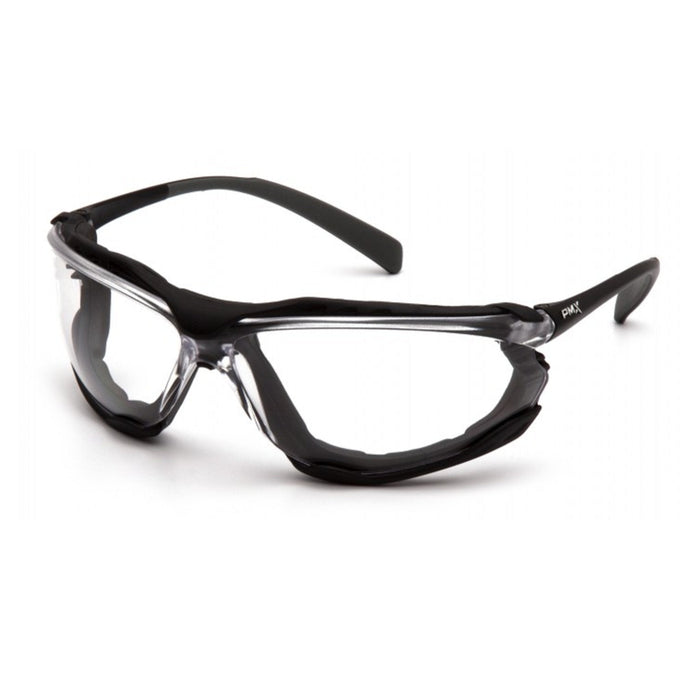 Pyramex Proximity Foam Padded Safety Glass with H2X Anti-Fog Lens, Black Frame - BHP Safety Products