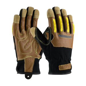 PIP 120-4100 Goatskin Leather Palm Glove with Leather Back & Kevlar Blended Liner, 1/Pair