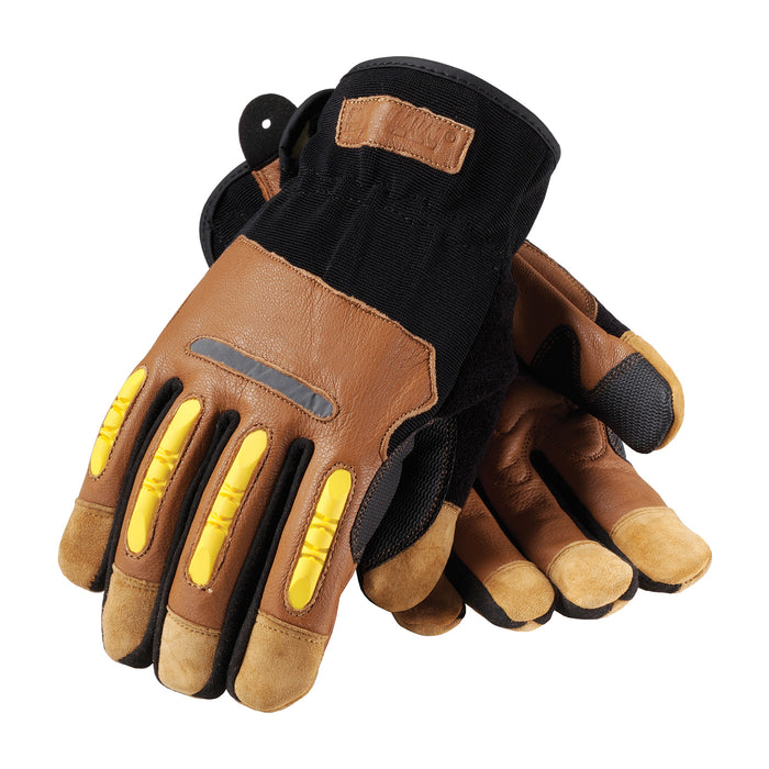 PIP 120-4100 Goatskin Leather Palm Glove with Leather Back & Kevlar Blended Liner, 1/Pair