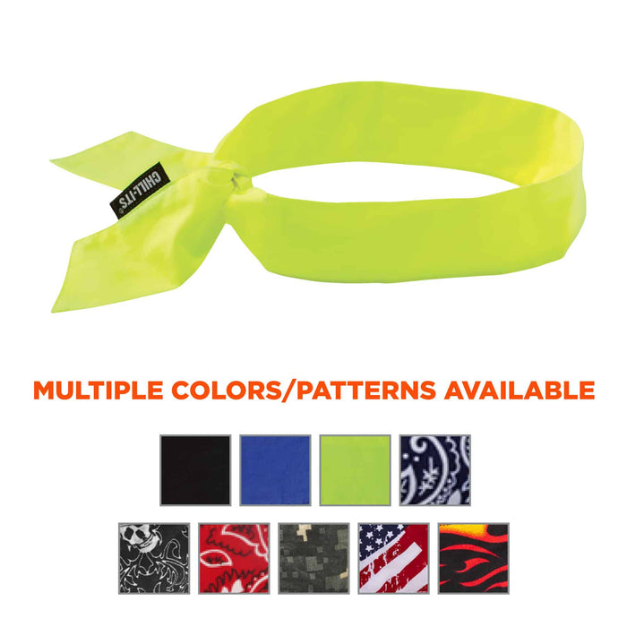Ergodyne Chill-Its 6700 Cooling Bandana, Lime (12301) with Polymer Crystals