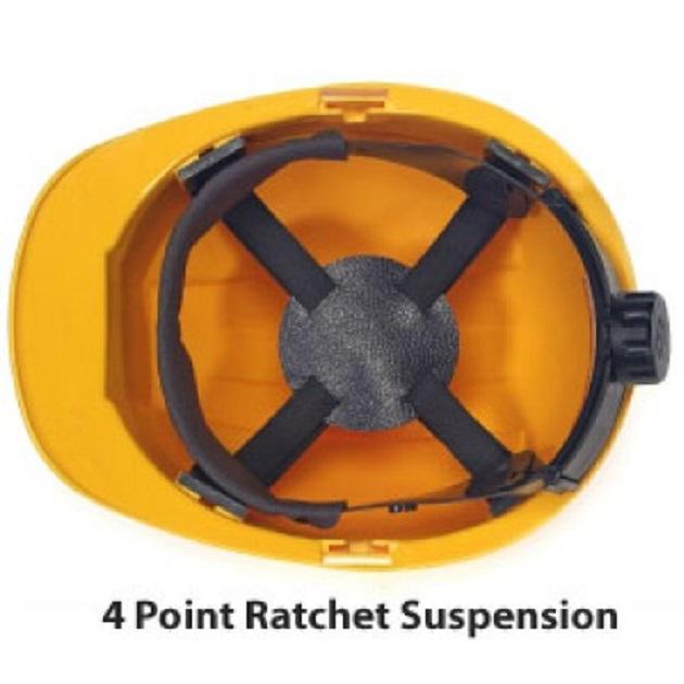 Cap Style Ratcheting System DuraShell Cap Style Hard Hat with 4 Point Ratchet Suspension — ASA ...