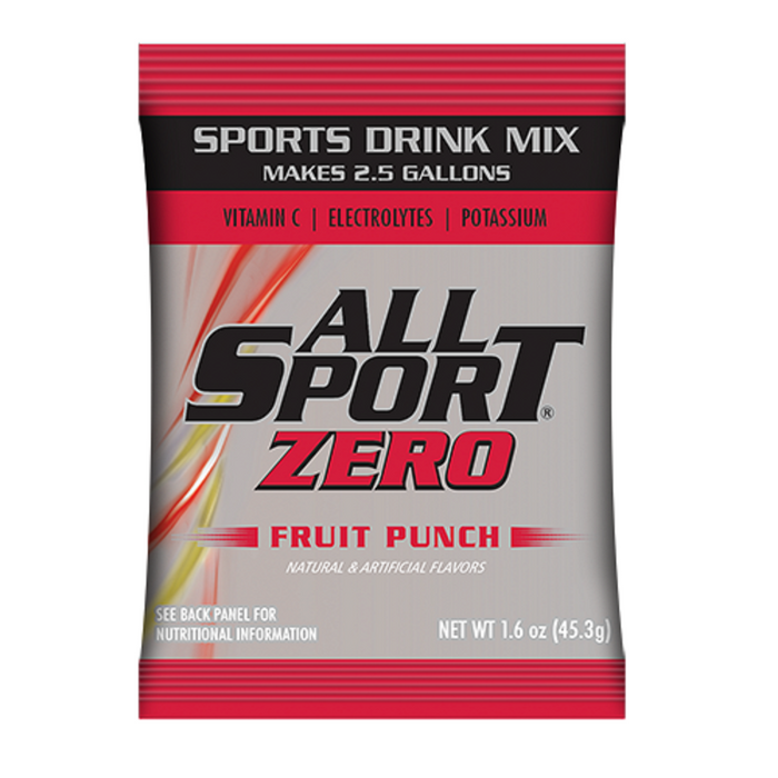 All Sport Zero Powder Variety Sports Drink Mix, Sugar Free, Zero Calories, 30/2.5 Gallon Pouches, 5 Flavors, Case Yields 75 Gallons