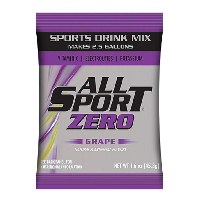 All Sport Zero Powder Variety Sports Drink Mix, Sugar Free, Zero Calories, 30/2.5 Gallon Pouches, 5 Flavors, Case Yields 75 Gallons