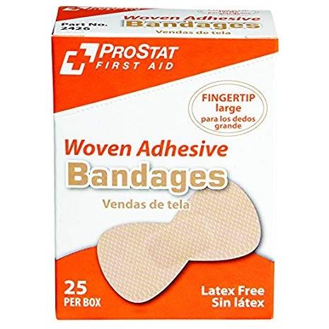 Woven Adhesive Fingertip Bandage, Regular Size, 40 Count/Box