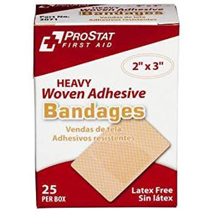 Heavy Woven Adhesive Bandage, 2" x 3" 25 Count/Box, 61873