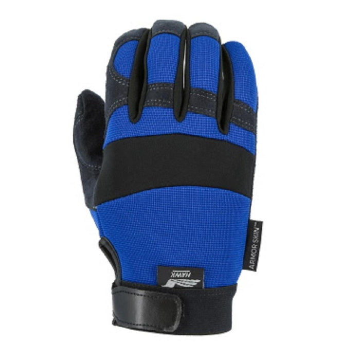 Majestic Glove 2137BL Amorskin Mechanics Gloves, Blue, 1 Pair