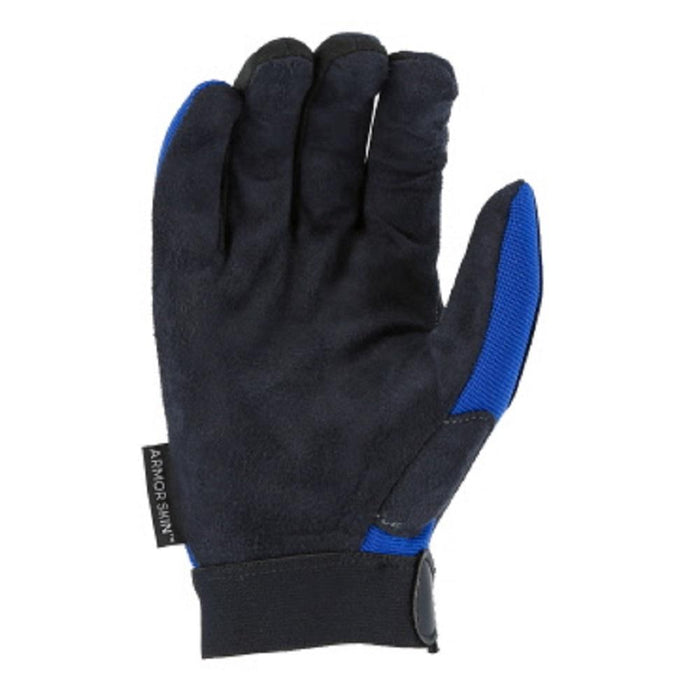 Majestic Glove 2137BL Amorskin Mechanics Gloves, Blue, 1 Pair