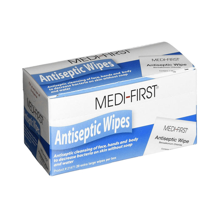 First Aid Antiseptic Wipes 20 Count/Box