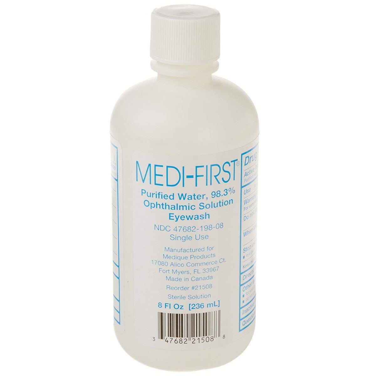 MediFirst Eye Wash Solution 8 Fl oz, 1 Bottle — ASA Safety Supply