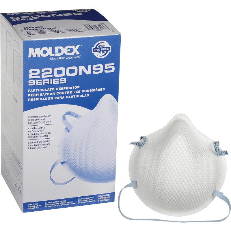 Moldex 2200N95 Particulate Respirator N95 Mask, Medium/Large Size