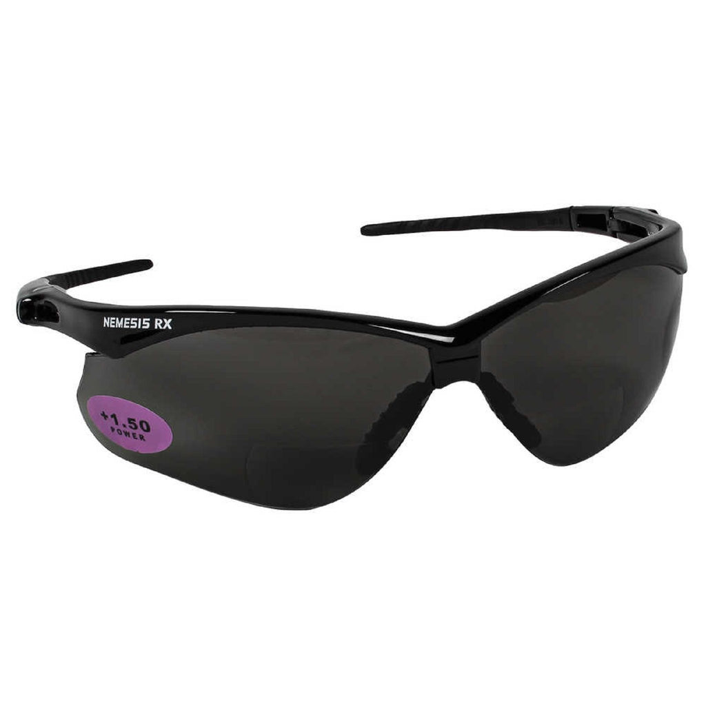 Kleenguard V60 Nemesis RX Readers Safety Glasses, Smoke Lens — ASA