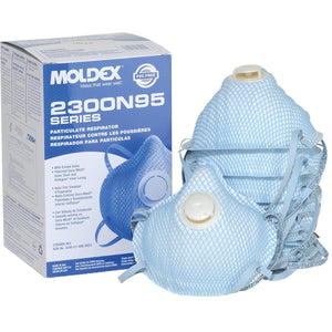 Moldex 2300N95 Particulate Respirator Mask with Exhale Valve, 10 Masks per Box