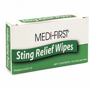 Medi-First Sting Relief Wipes, 10 Count/Box