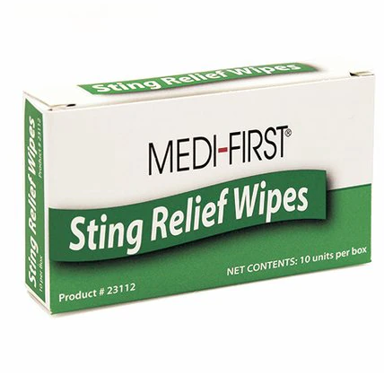 Medi-First Sting Relief Wipes, 10 Count/Box
