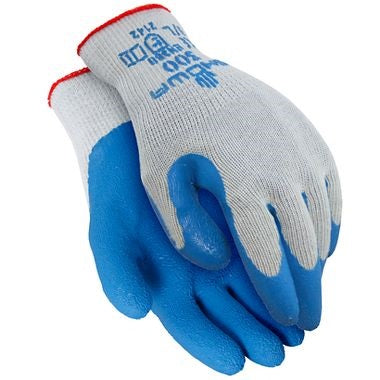 Showa Atlas 300 Palm-Dipped Rubber Coating Work Gloves, Blue, 1 Pair