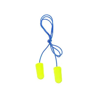 3M E-A-Rsoft Yellow Neons with Cord, 311-1250, Poly Bag, Regular Size, 200 Pair/Box