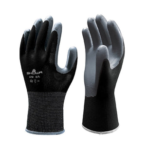 Atlas 370B Black Nitrile Coated Work Gloves (12 Pair)