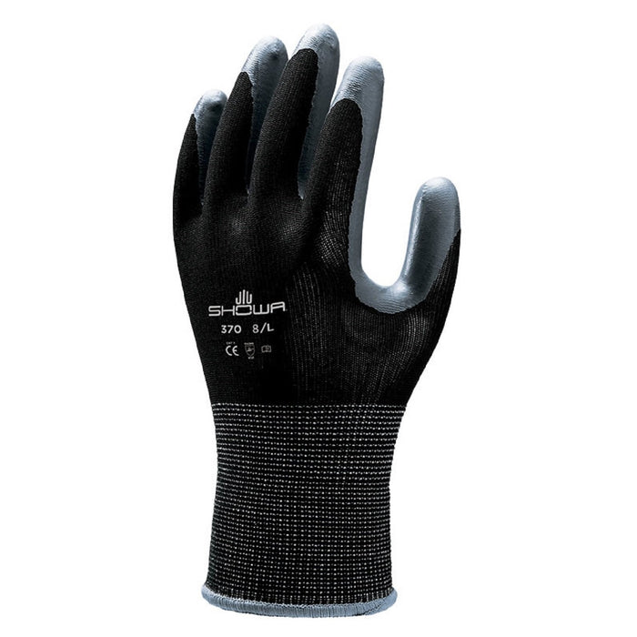 Atlas 370B Black Nitrile Coated Work Gloves (12 Pair)