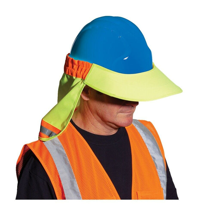 FR (Fire Retardent) Treated Hi-Vis Hard Hat Visor and Neck Shade