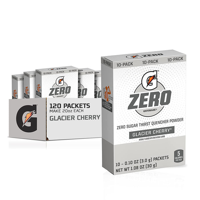 Gatorade 1oz G-Zero Powder Sticks (Each pack mixes with 20 fluid oz of water) 12 Box / Case (120 Count/Sticks)